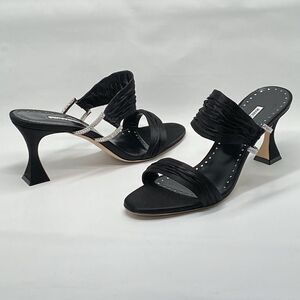 Manolo Blahnik Chinap 70MM Crystal Buckle Sandals size 41